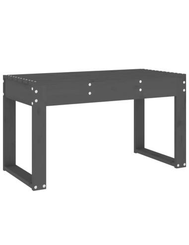 Градинска пейка сива 80x38x45 см борово дърво масив