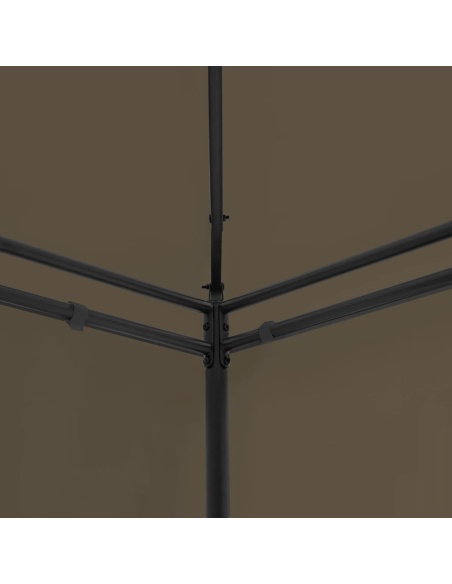 Шатра със завеси, 600x298x270 см, таупе, 180 г/м²