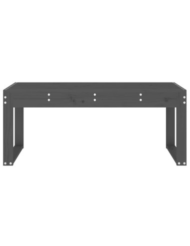 Градинска пейка сива 110x38x45 см борово дърво масив