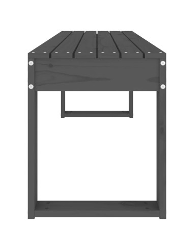 Градинска пейка сива 110x38x45 см борово дърво масив
