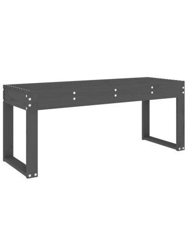 Градинска пейка сива 110x38x45 см борово дърво масив