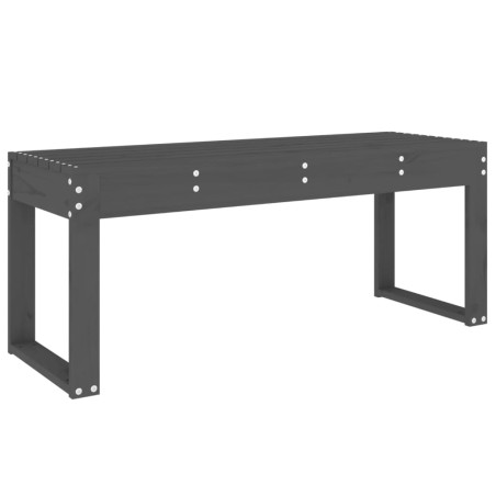 Градинска пейка сива 110x38x45 см борово дърво масив