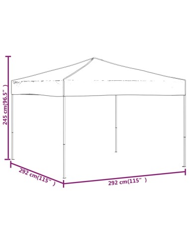 Сгъваема парти палатка, таупе, 3x3 м
