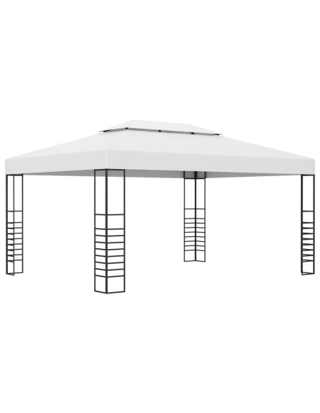 Шатра с LED светещи стрингове, 4x3x2,7 м, бяла