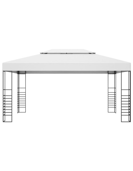 Шатра с LED светещи стрингове, 4x3x2,7 м, бяла
