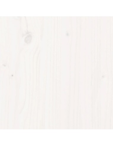 Градинска пейка, бяла, 108x35x45 см, борово дърво масив