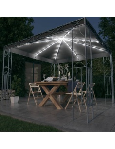 Шатра с LED светещи стрингове, 300x300 см, антрацит