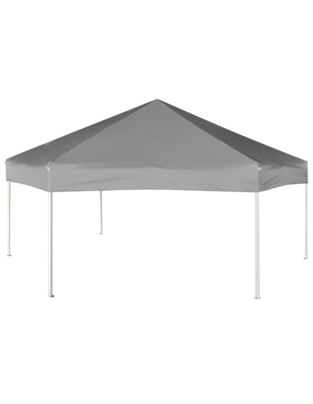Шестоъгълна pop-up шатра с 6 стени сива 3,6x3,1 м