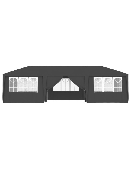 Професионална парти шатра със стени 4x9 м антрацит 90 г/м²