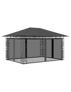 Шатра с мрежа против комари, 4x3x2,73 м, антрацит, 180 г/м²