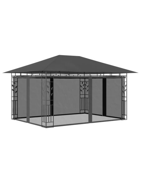 Шатра с мрежа против комари, 4x3x2,73 м, антрацит, 180 г/м²