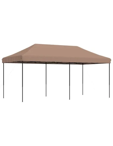 Сгъваема парти шатра, pop-up, кафява, 580x292x315 см