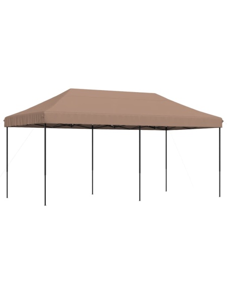 Сгъваема парти шатра, pop-up, кафява, 580x292x315 см