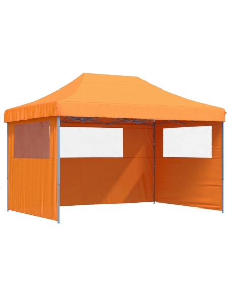 Сгъваема парти шатра pop-up с 3 странични стени оранжева
