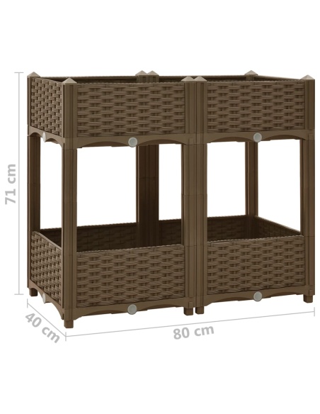 Повдигната леха, 80x40x71 см, полипропилен