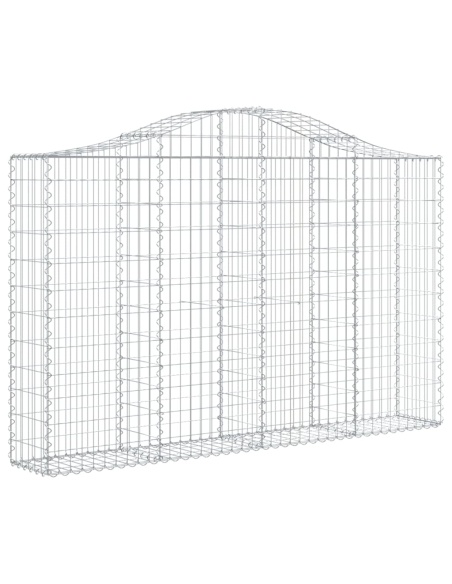 Дъговидна габионна кошница 200x30x120/140 см поцинковано желязо