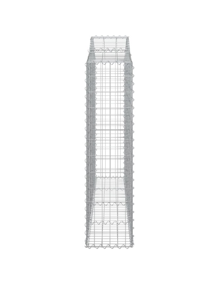 Дъговидна габионна кошница 200x30x120/140 см поцинковано желязо