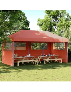 Сгъваема парти шатра pop-up с 3 странични стени теракота