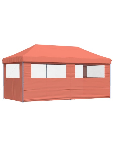 Сгъваема парти шатра pop-up с 3 странични стени теракота