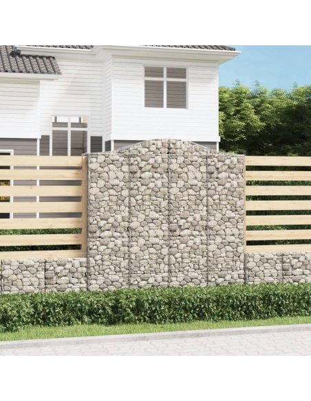 Дъговидна габионна кошница 200x50x200/220 см поцинковано желязо