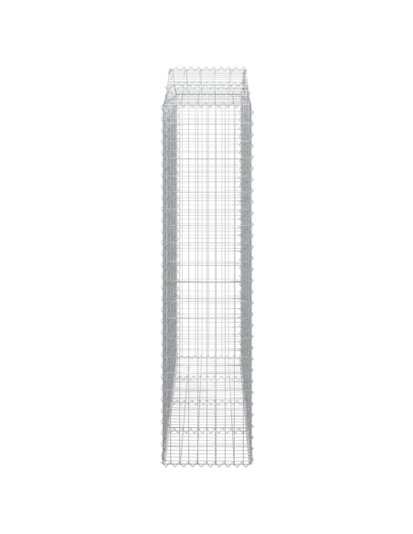 Дъговидна габионна кошница 200x50x200/220 см поцинковано желязо