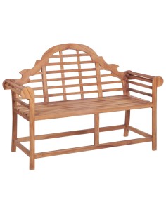 Градинска пейка, 127x58,5x92,5 см, тиково дърво масив