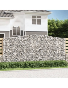 Дъговидна габионна кошница 400x30x180/200 см поцинковано желязо
