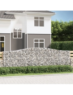 Дъговидна габионна кошница 400x50x120/140 см поцинковано желязо