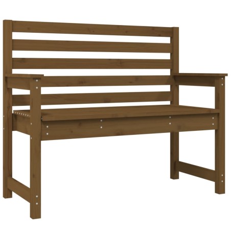Градинска пейка, меденокафява, 109x48x91,5 см, бор масив