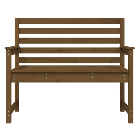 Градинска пейка, меденокафява, 109x48x91,5 см, бор масив