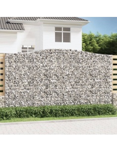 Дъговидна габионна кошница 400x50x220/240 см поцинковано желязо