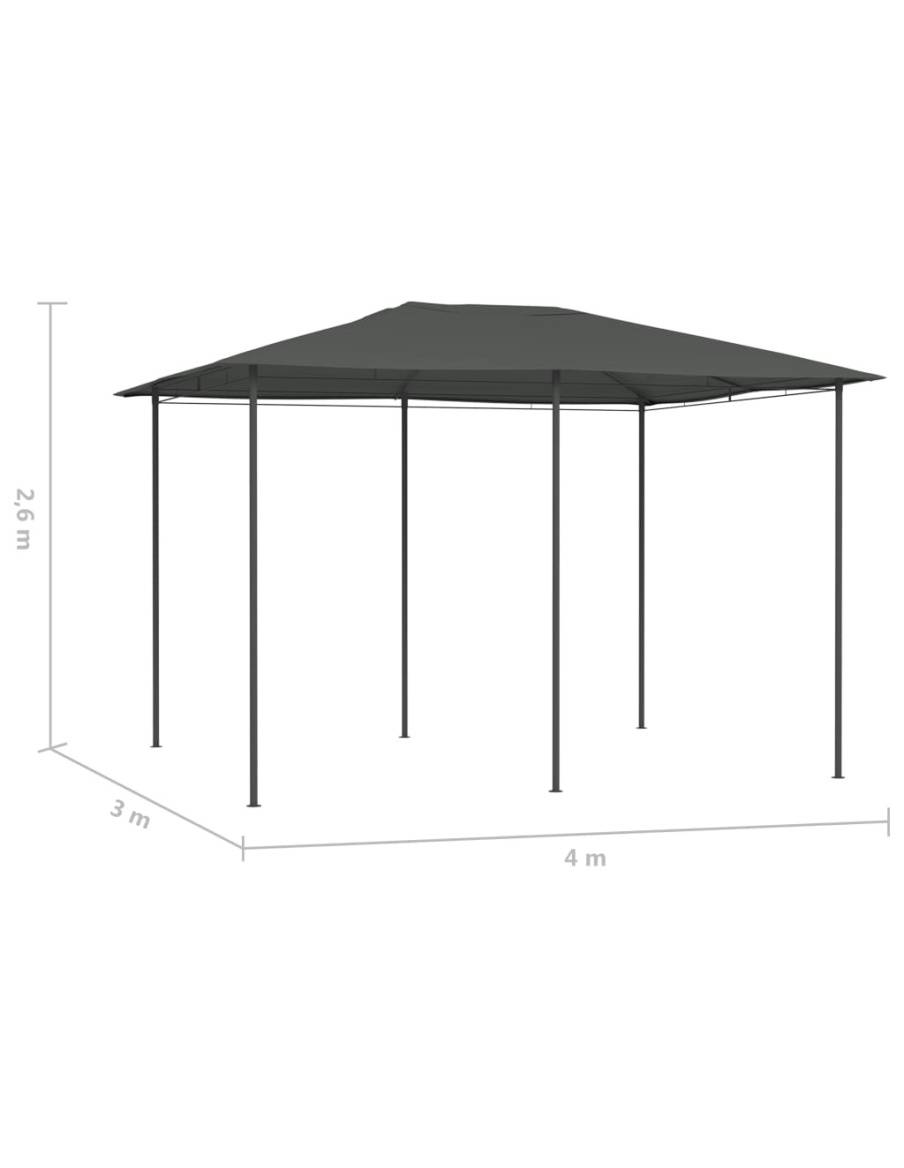 Шатра, 3x4x2,6 м, антрацит, 160 г/м²