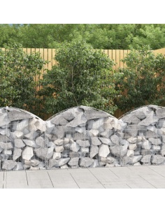 Дъговидна габионна кошница 100x30x60/80 см поцинковано желязо