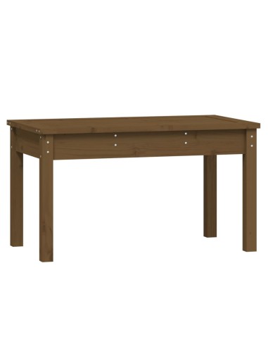 Градинска пейка, меденокафява, 80x44x45 см, борово дърво масив