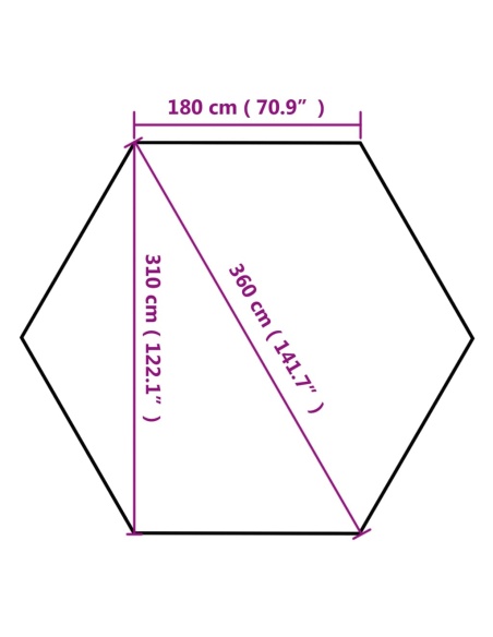 Шестоъгълна pop-up шатра със стени 3,6x3,1 м таупе 220 г/м²