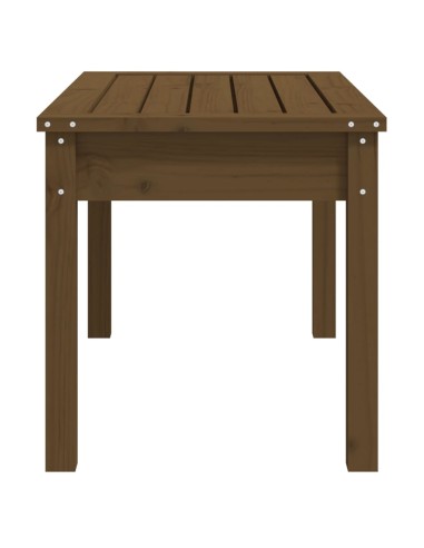 Градинска пейка, меденокафява, 80x44x45 см, борово дърво масив