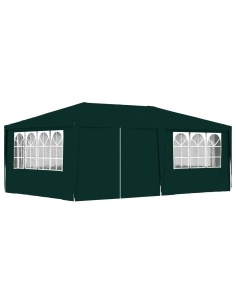 Професионална парти шатра със стени 4x6 м зелена 90 г/м²