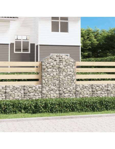 Дъговидна габионна кошница 100x50x140/160 см поцинковано желязо