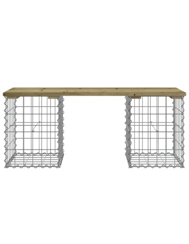 Градинска пейка габионен дизайн 103x31x42 см импрегниран бор