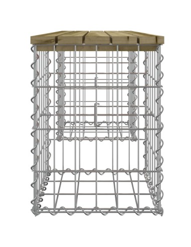 Градинска пейка габионен дизайн 103x31x42 см импрегниран бор