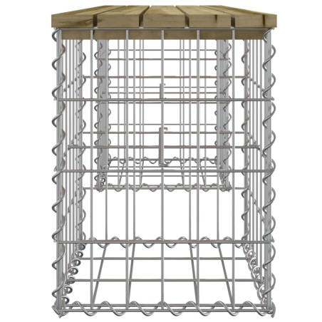 Градинска пейка габионен дизайн 103x31x42 см импрегниран бор