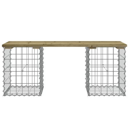 Градинска пейка габионен дизайн 103x31x42 см импрегниран бор