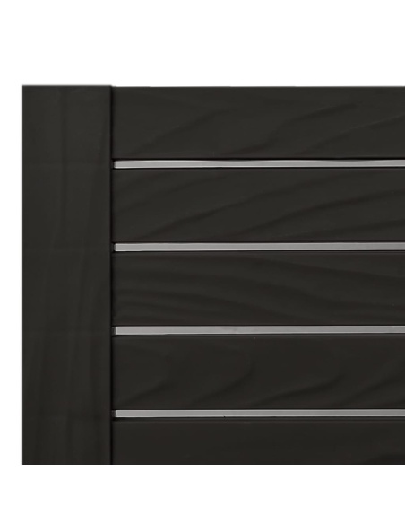 Шезлонг, черен, 155x58x83 см, полипропилен