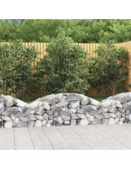 Дъговидна габионна кошница 150x30x40/60 см поцинковано желязо
