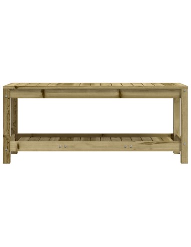 Градинска пейка габионен дизайн 108x35x45 см импрегниран бор