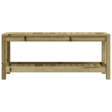 Градинска пейка габионен дизайн 108x35x45 см импрегниран бор