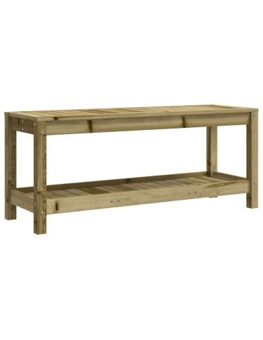 Градинска пейка габионен дизайн 108x35x45 см импрегниран бор