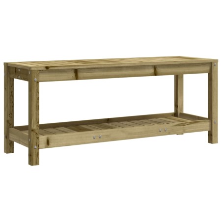 Градинска пейка габионен дизайн 108x35x45 см импрегниран бор