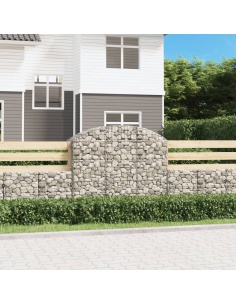 Дъговидна габионна кошница 150x50x120/140 см поцинковано желязо