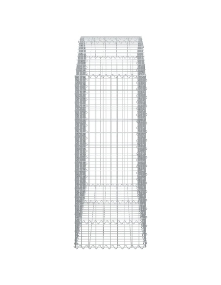 Дъговидна габионна кошница 150x50x120/140 см поцинковано желязо